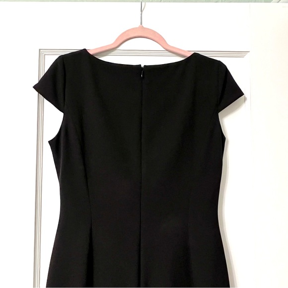 EUC Tahari ASL Black Cap Sleeve Sheath Dress - Picture 9 of 11